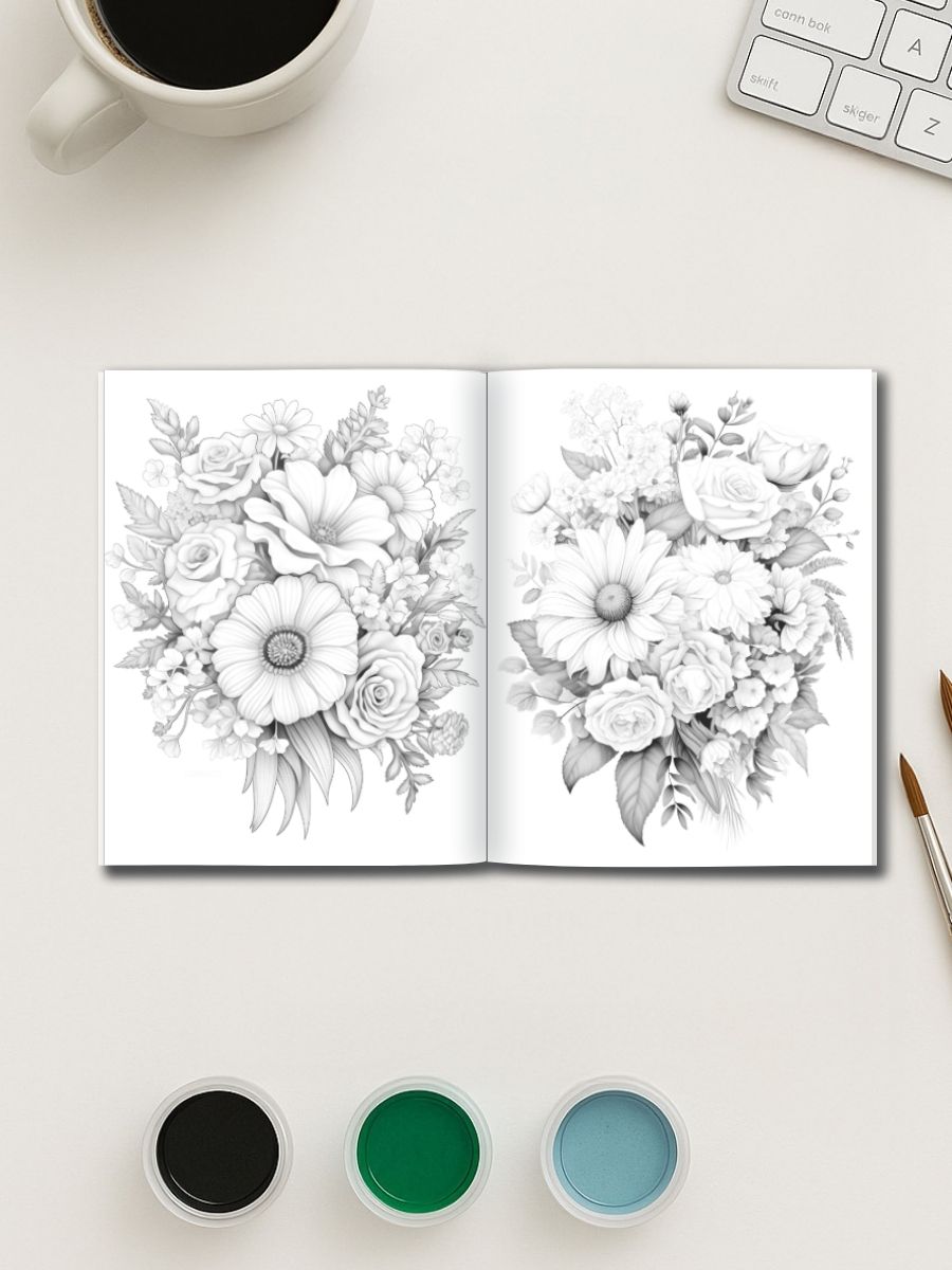 Blossom Bliss – 50 Flower Coloring Pages Vol. 2 - Image 3