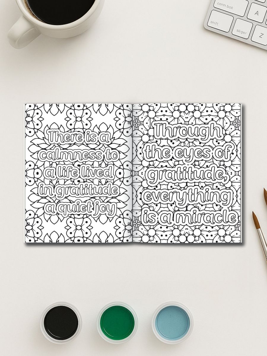 Grateful Mandalas – 25 Quote-Filled Coloring Pages - Image 3